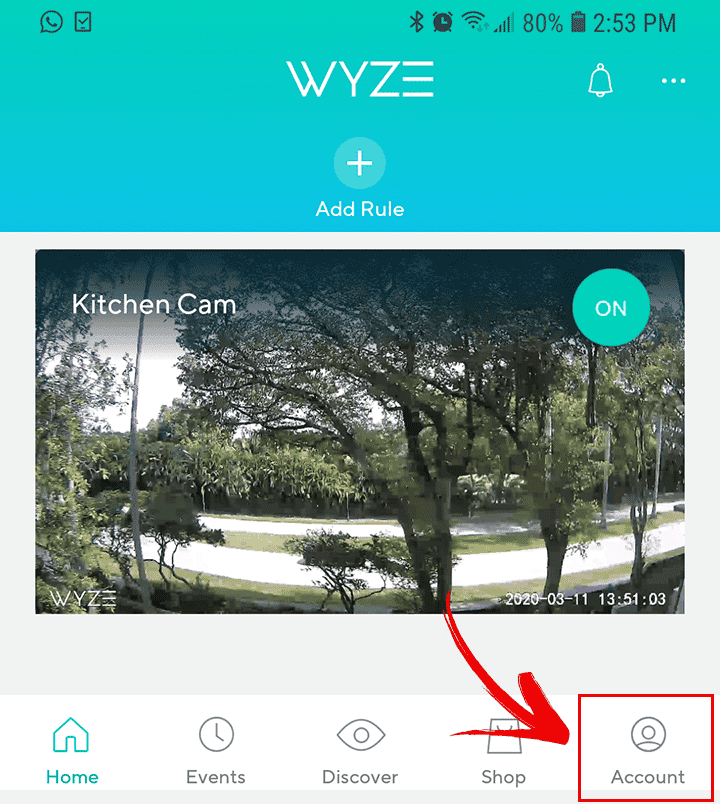 Wyze Cam Menu Wyze Cam Menu