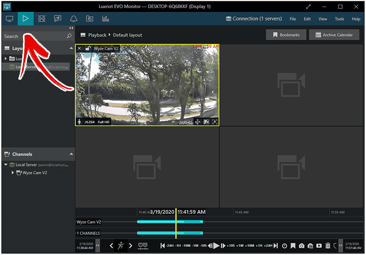Wyze Cam Playback on Luxriot Evo Wyze Cam Playback on Luxriot Evo