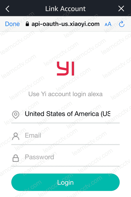 Yi camera login to the account Yi camera login to the account