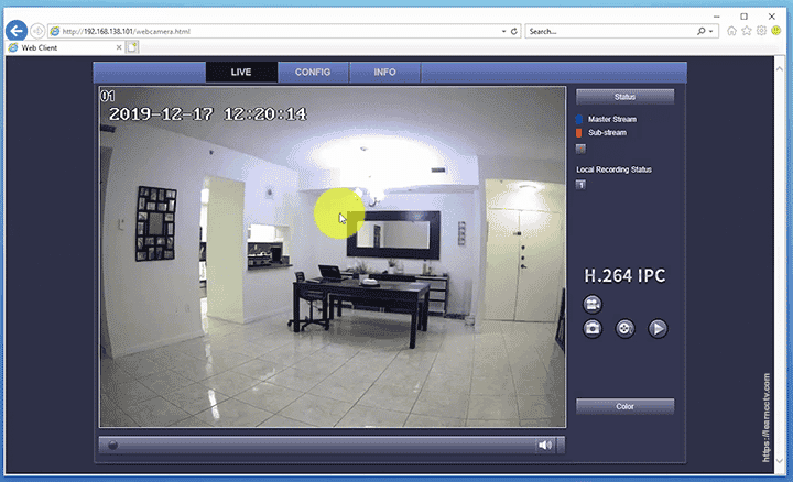 Zosi IP camera live video via web browser Zosi IP camera live video via web browser